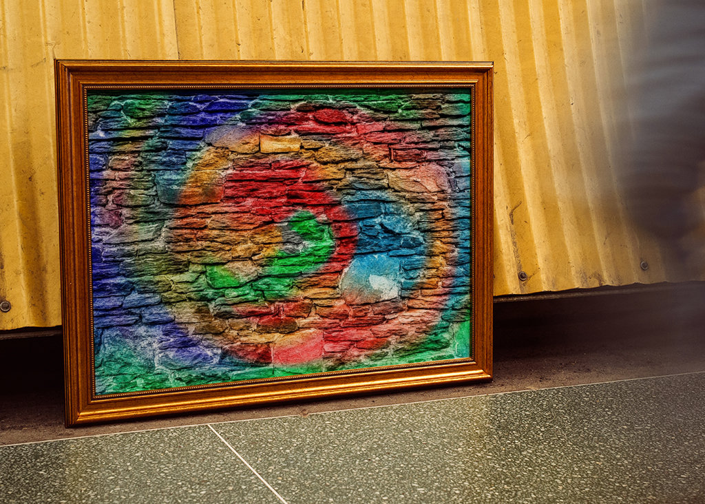 Colourful house wall