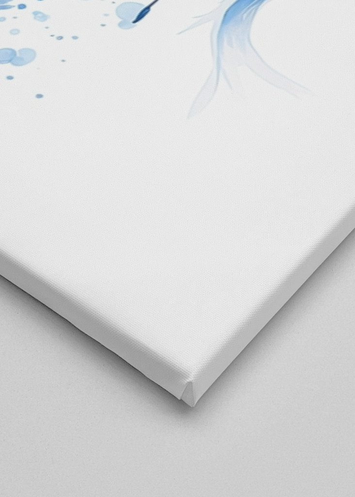 Blue Betta Fish Watercolor