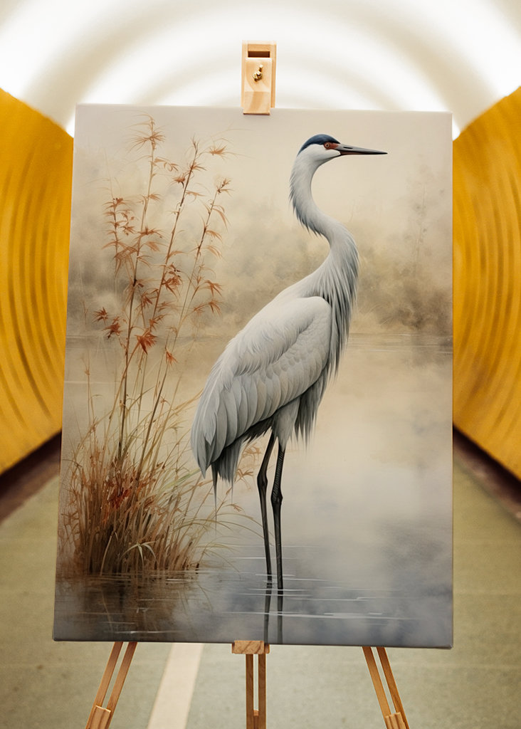 Graceful Crane Watercolor