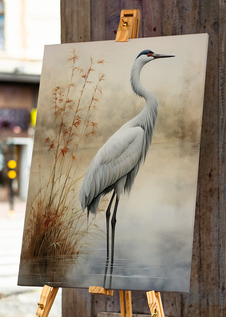 Graceful Crane Watercolor