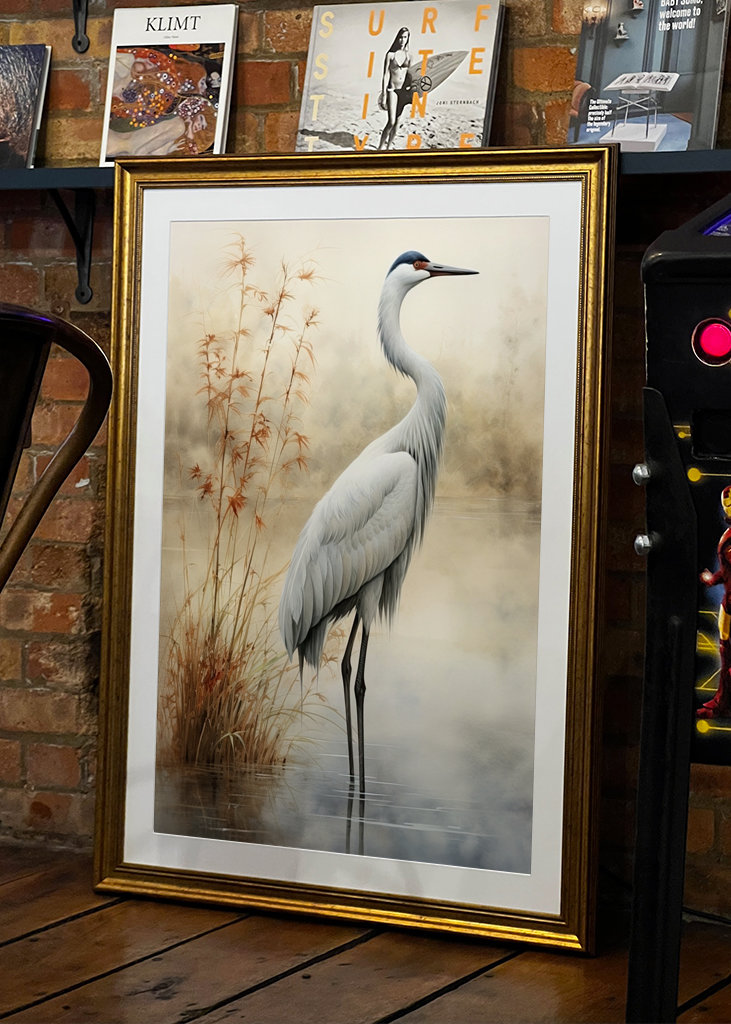 Graceful Crane Watercolor
