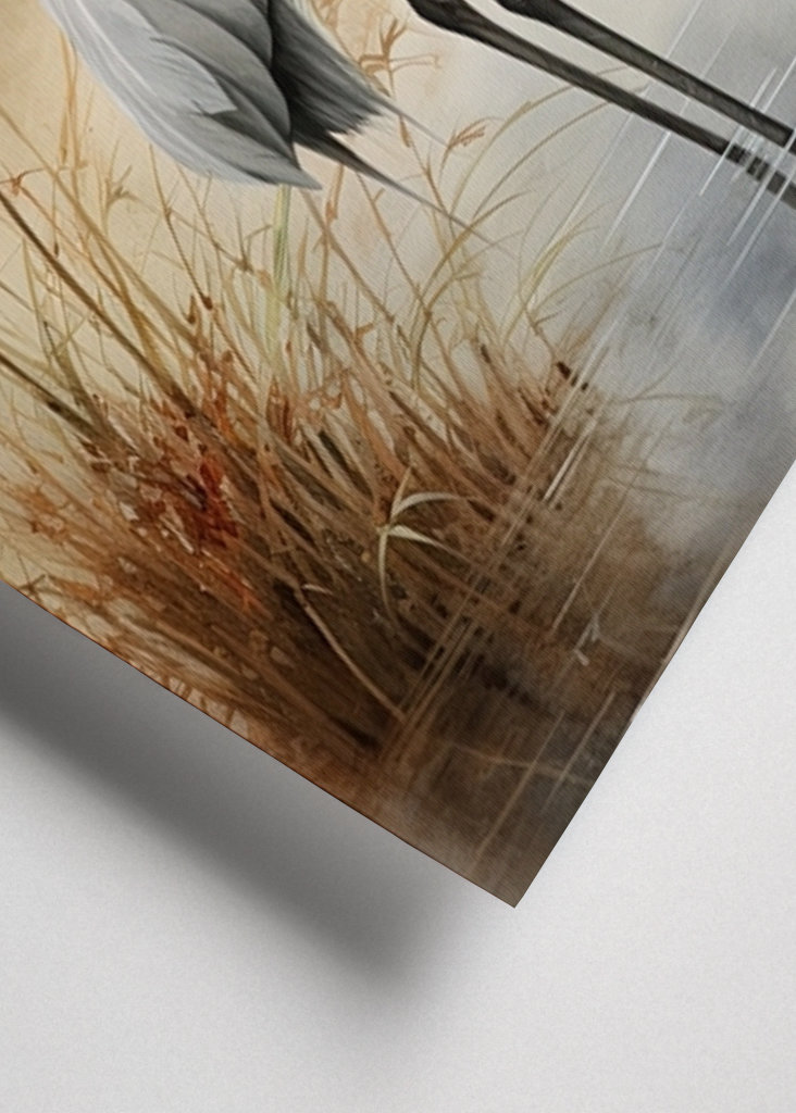 Graceful Crane Watercolor