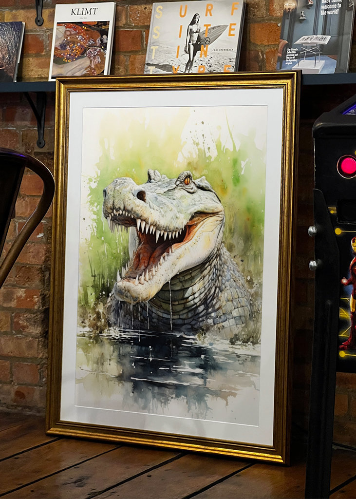 Krokodil-Aquarell