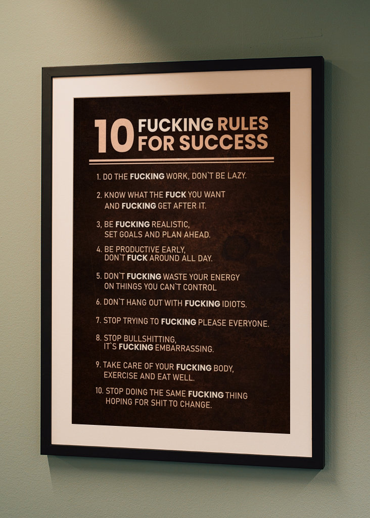 10 fucking rules for success