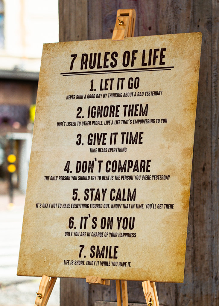 seven 7 rules of life