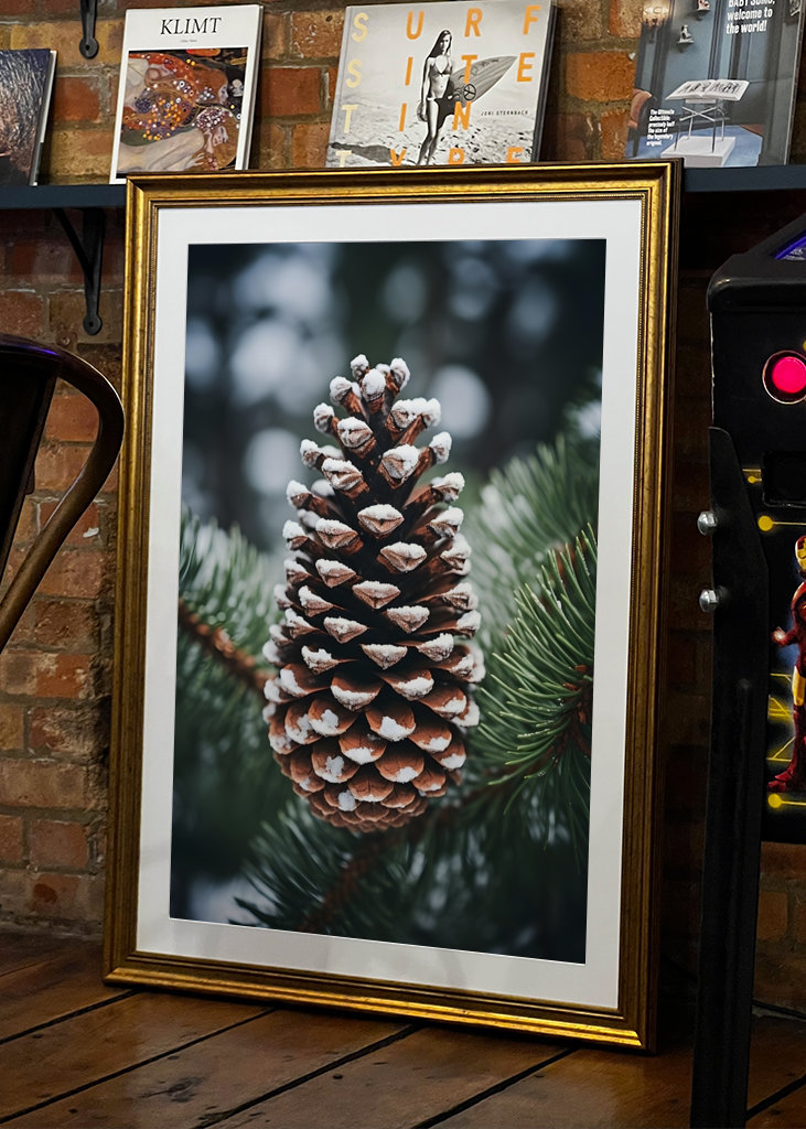 Tannenzapfen im Winter