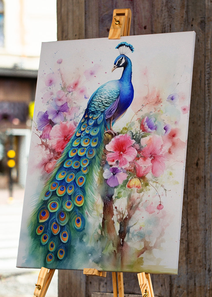 Peacock Watercolor