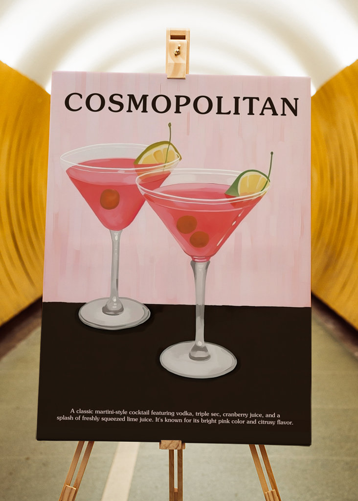 Cosmopolitan Cocktail Retro