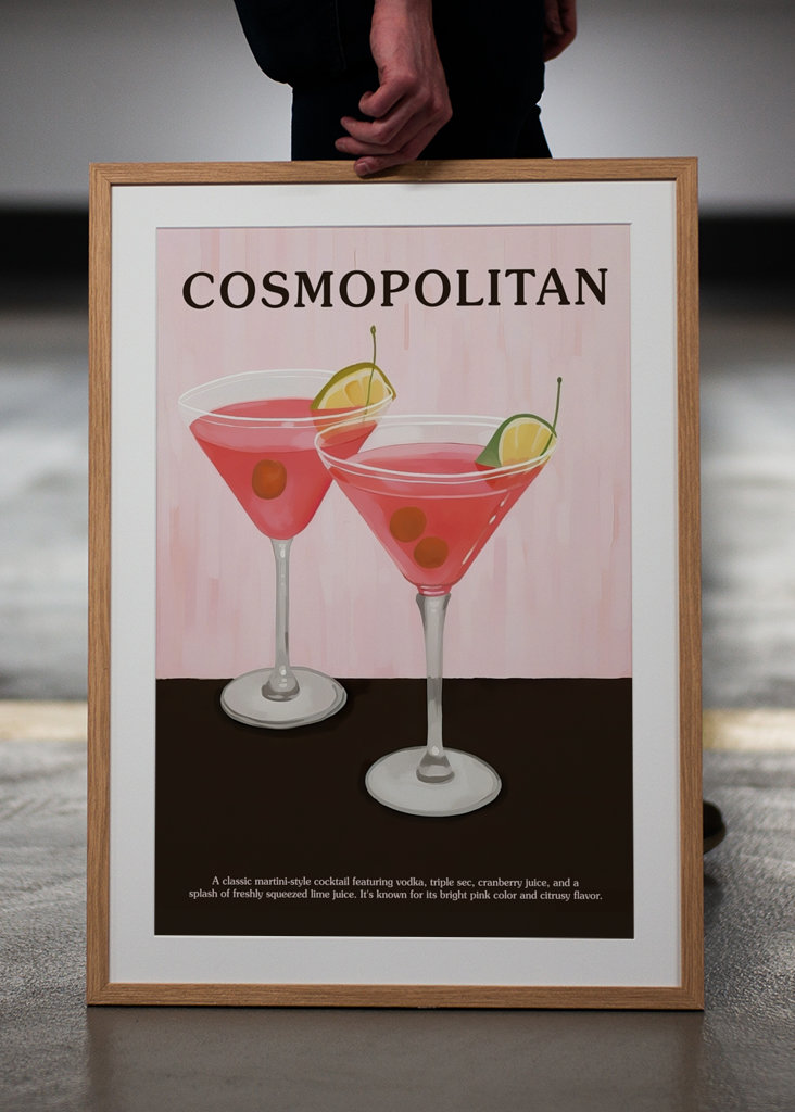 Cosmopolitan Cocktail Retro