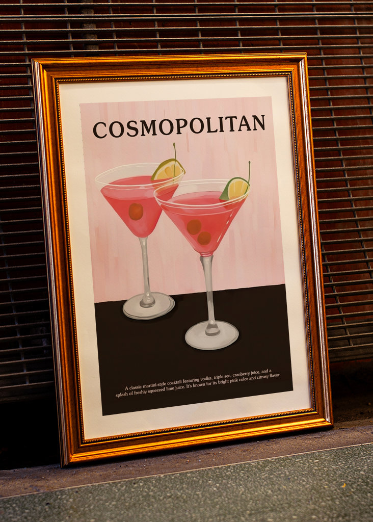 Cosmopolitan Cocktail Retro