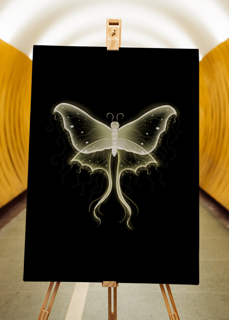 Leuchtender Schmetterling