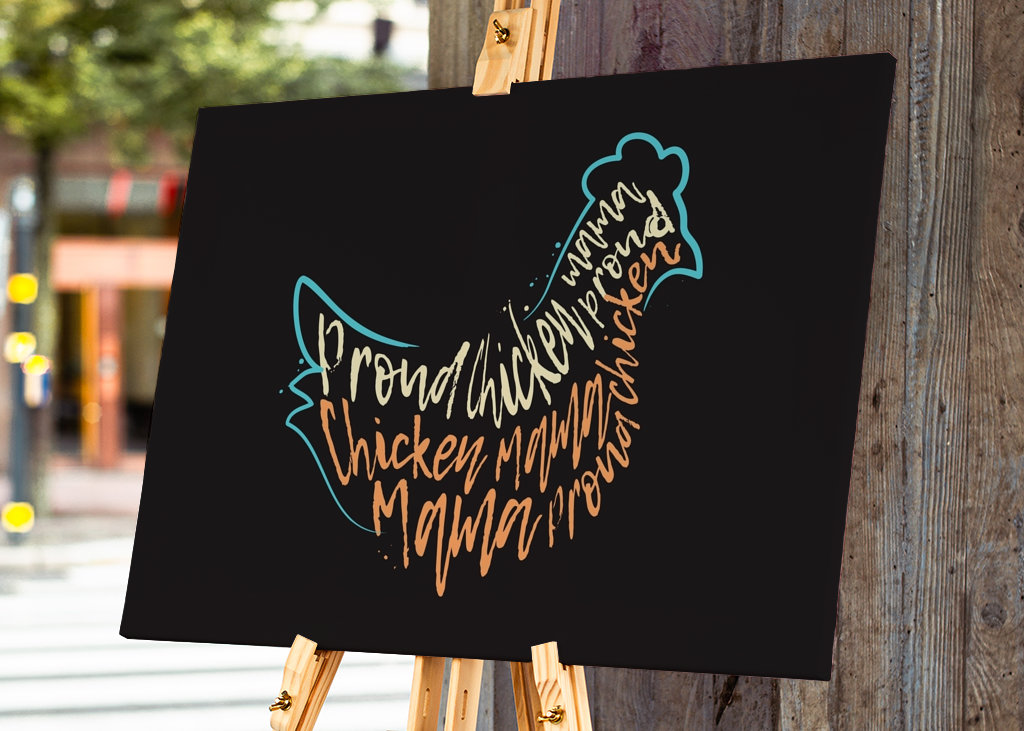 Fière maman de poulet