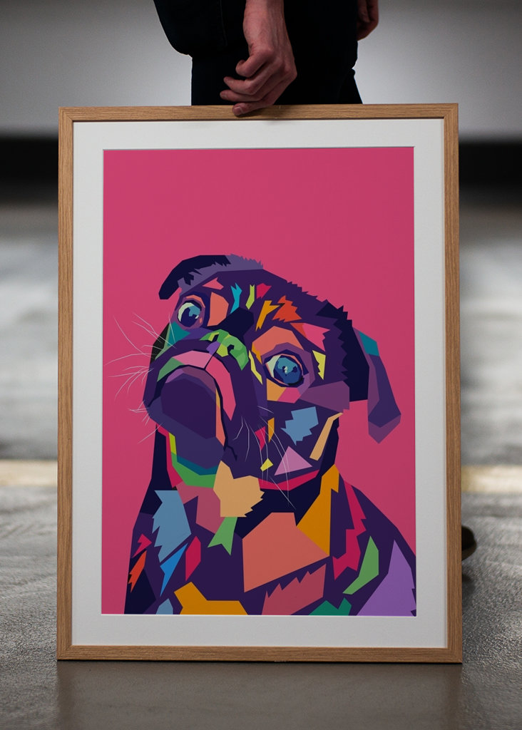 Mopshund Wedha's Pop Art Potrai