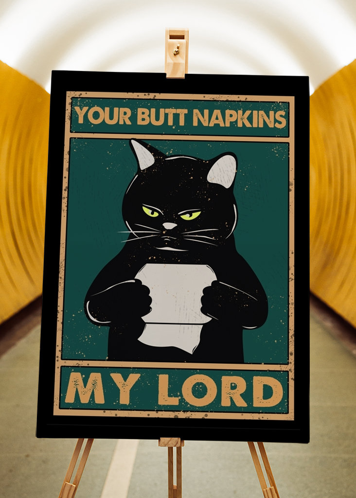 Rolig sort kat på toilettet