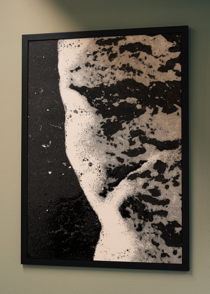 Espuma de mar en blanco y negro 2