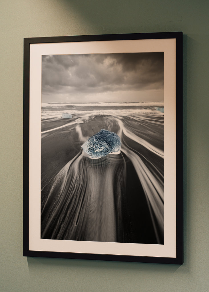 A block of ice in the surf