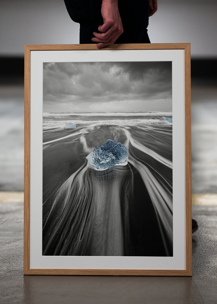 A block of ice in the surf