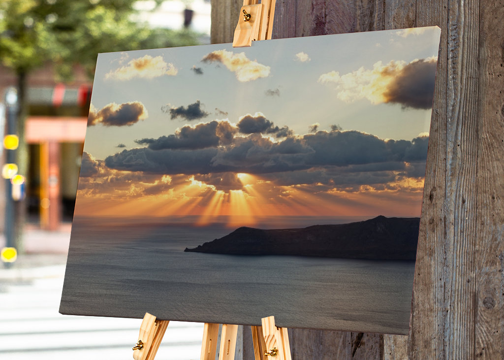 Sonnenstrahlen auf Santorin