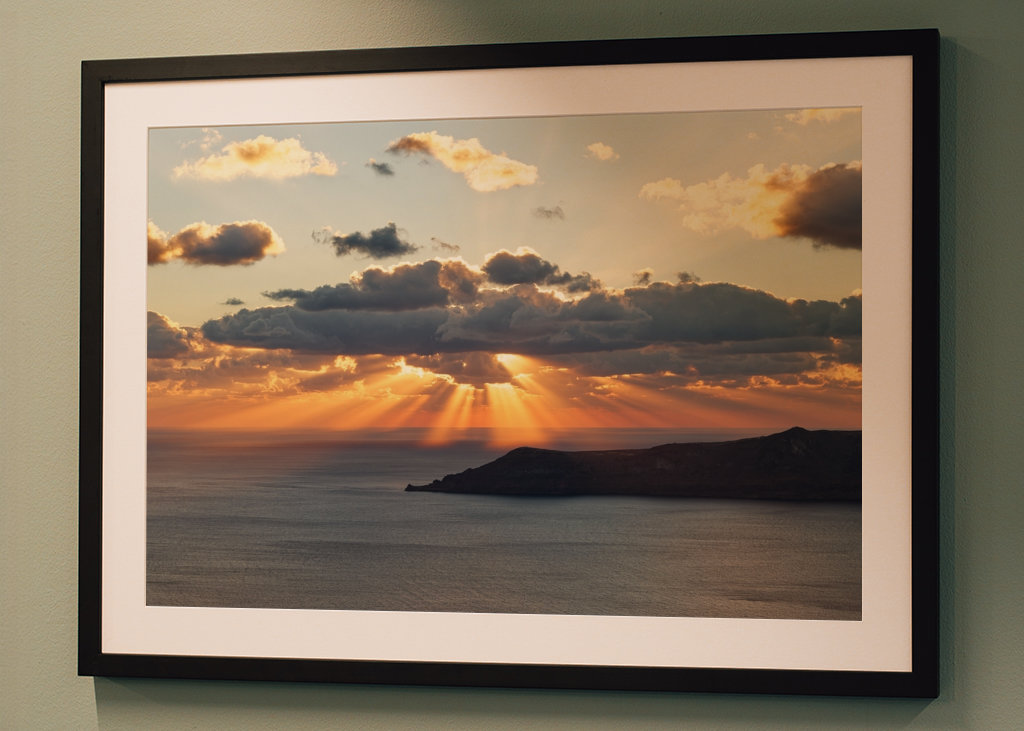 Sonnenstrahlen auf Santorin