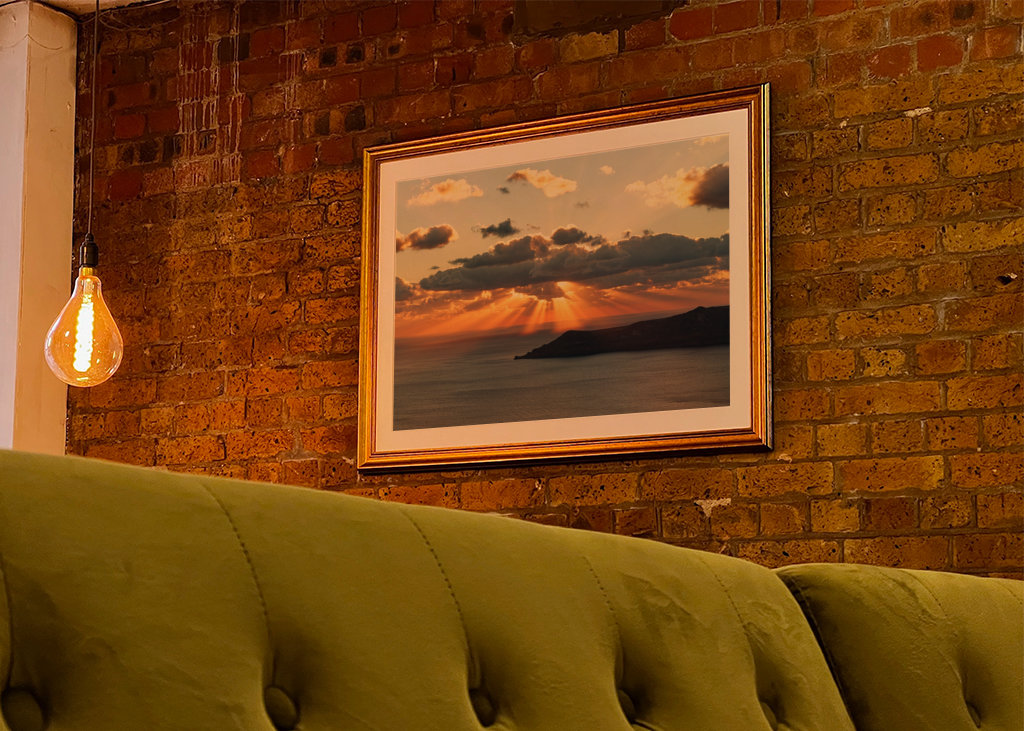 Sonnenstrahlen auf Santorin