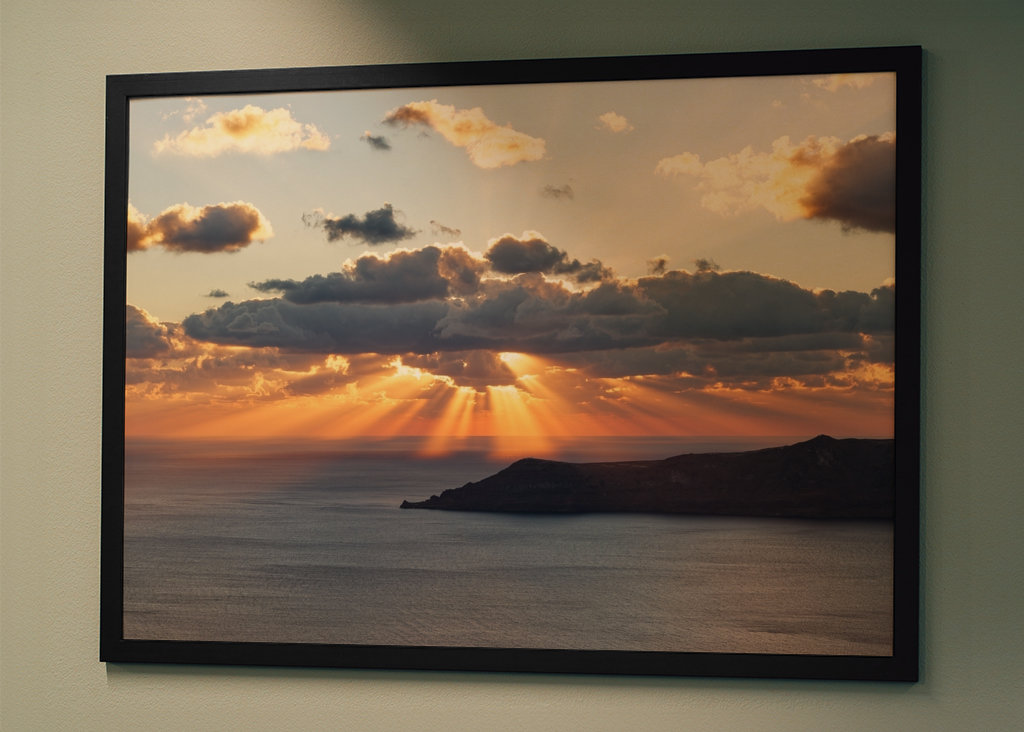 Sonnenstrahlen auf Santorin