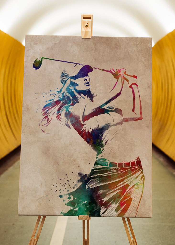 Kvindelig golfspiller