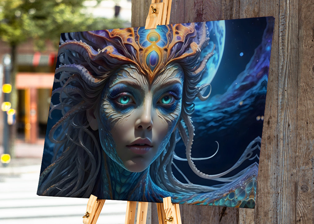 Meereskreatur im Mondlicht