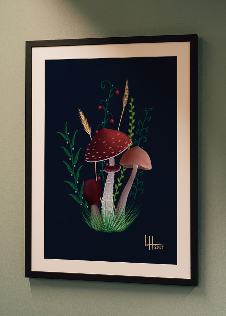 Houbové sny Tři hnědé houby