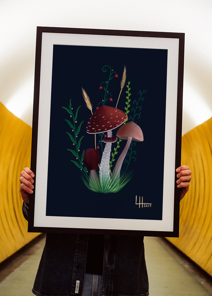 Houbové sny Tři hnědé houby