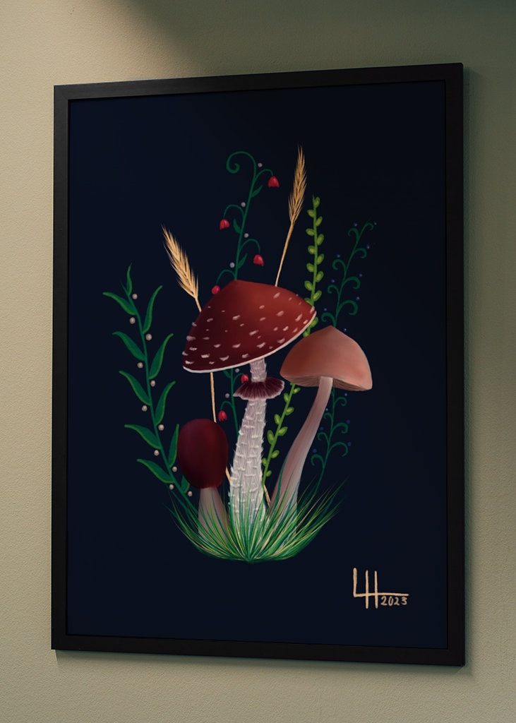 Houbové sny Tři hnědé houby