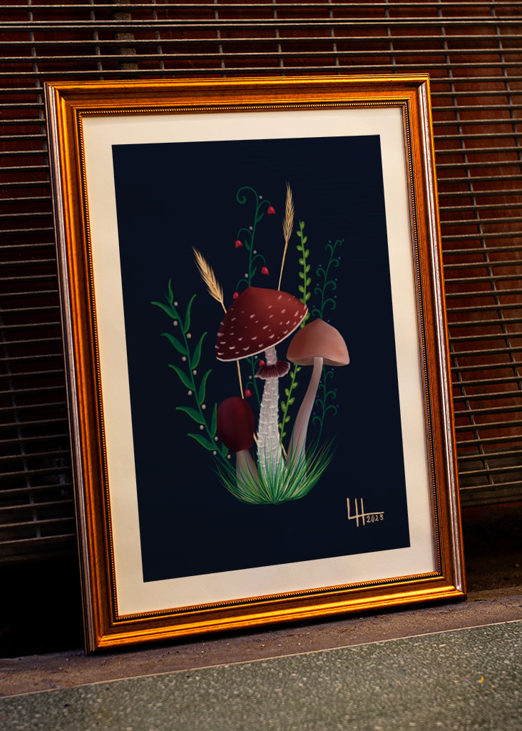 Houbové sny Tři hnědé houby