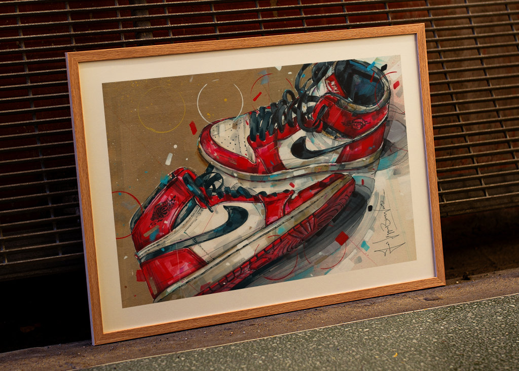Nike air Jordan 1 painting