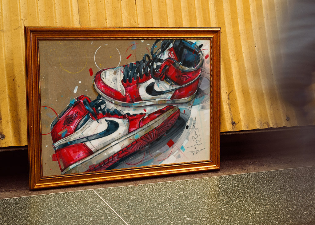 Nike air Jordan 1 painting