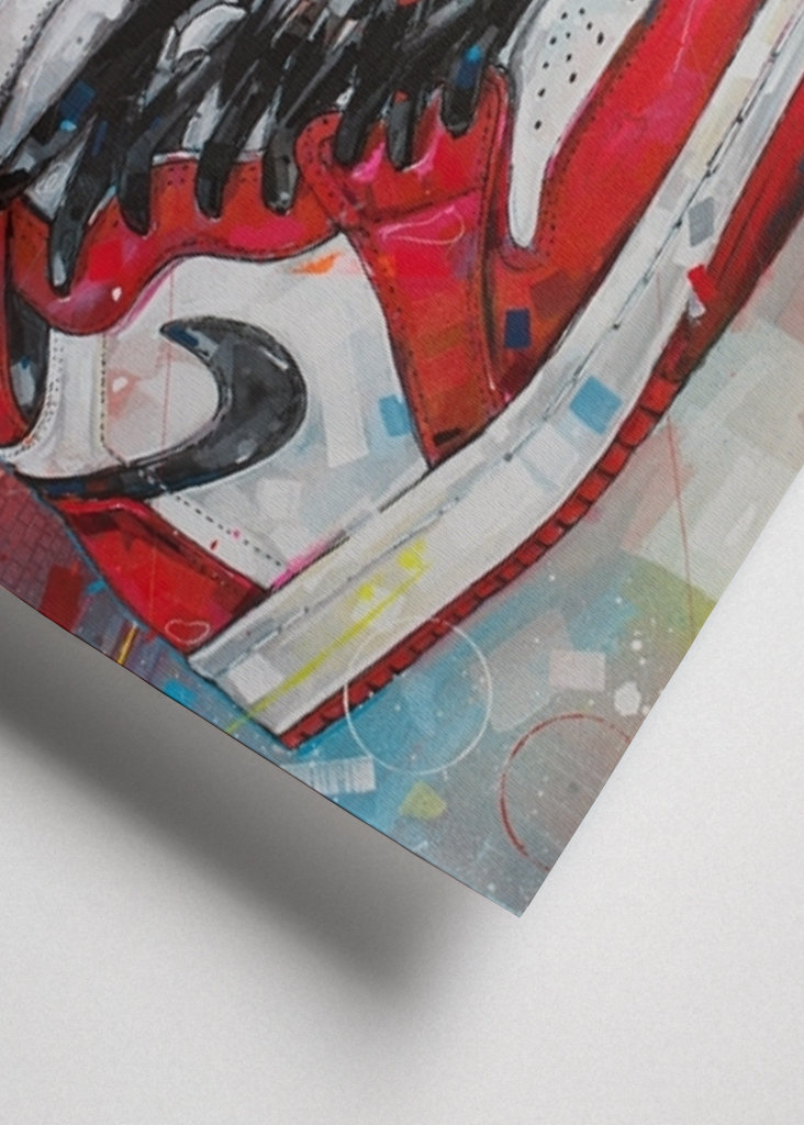 Air Jordan 1 Chicago painting.