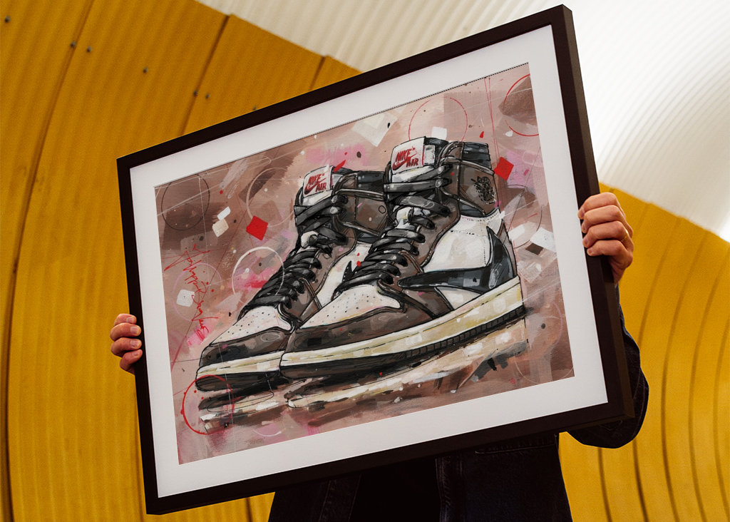 Jordan 1 Travis Scott painting
