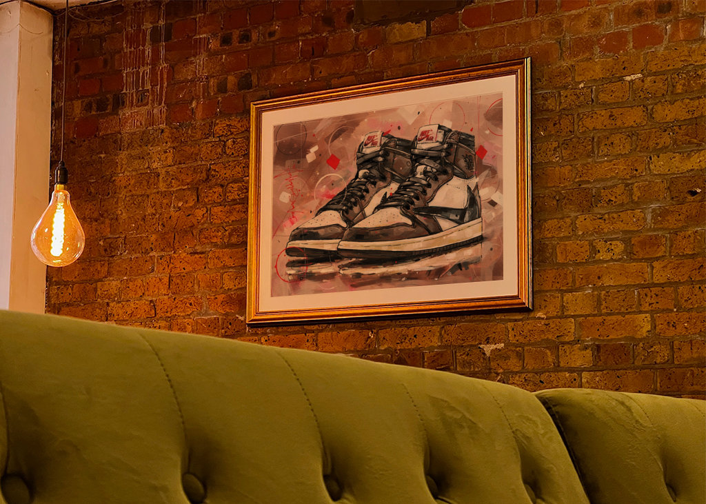 Jordan 1 Travis Scott painting