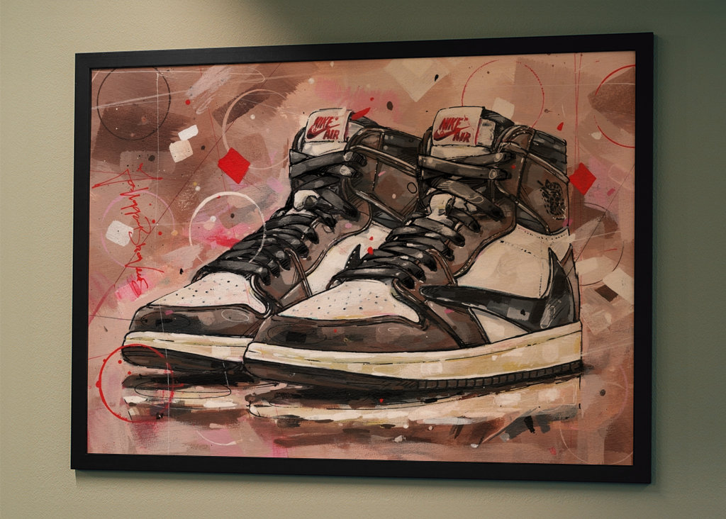 Jordan 1 Travis Scott painting