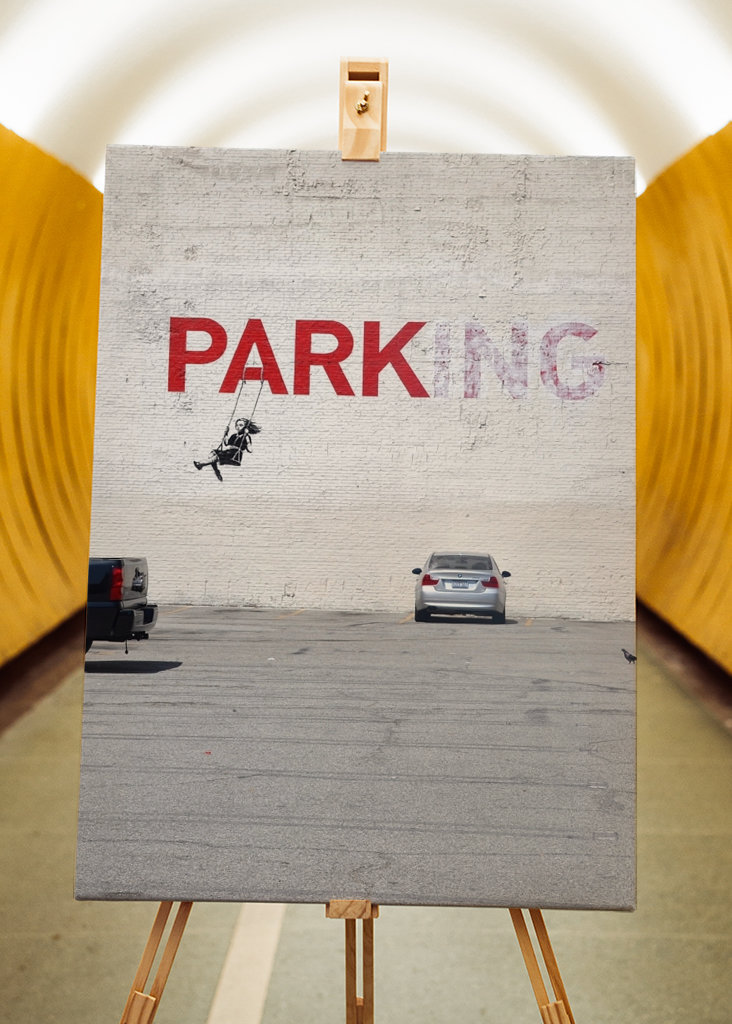 Swing Girl (Parking) - Banksy