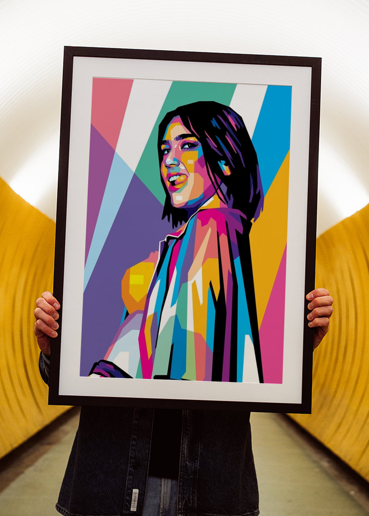 Dua Lipa al estilo WPAP