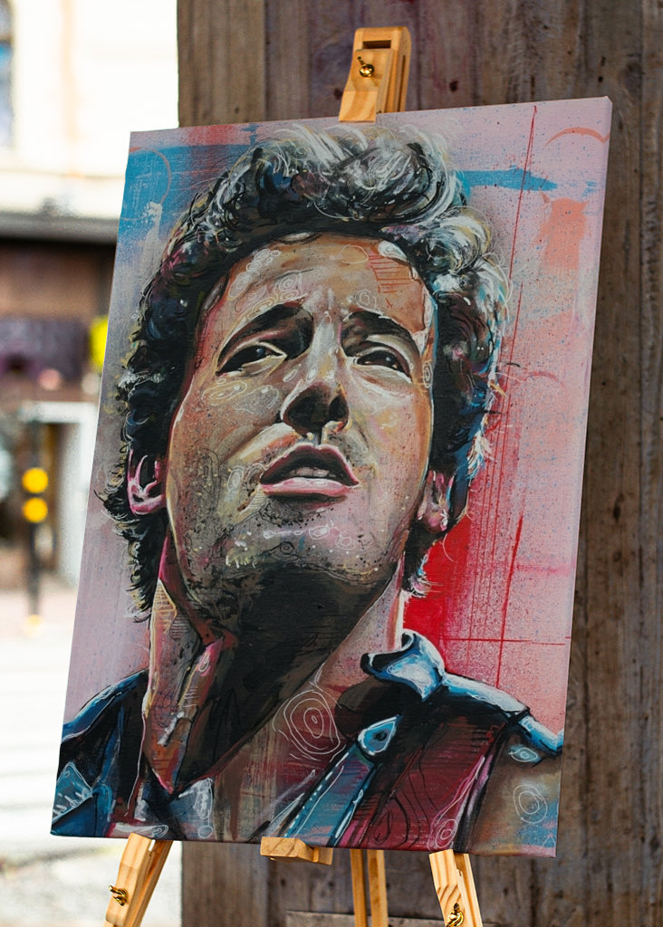 Pittura di Bruce Springsteen.