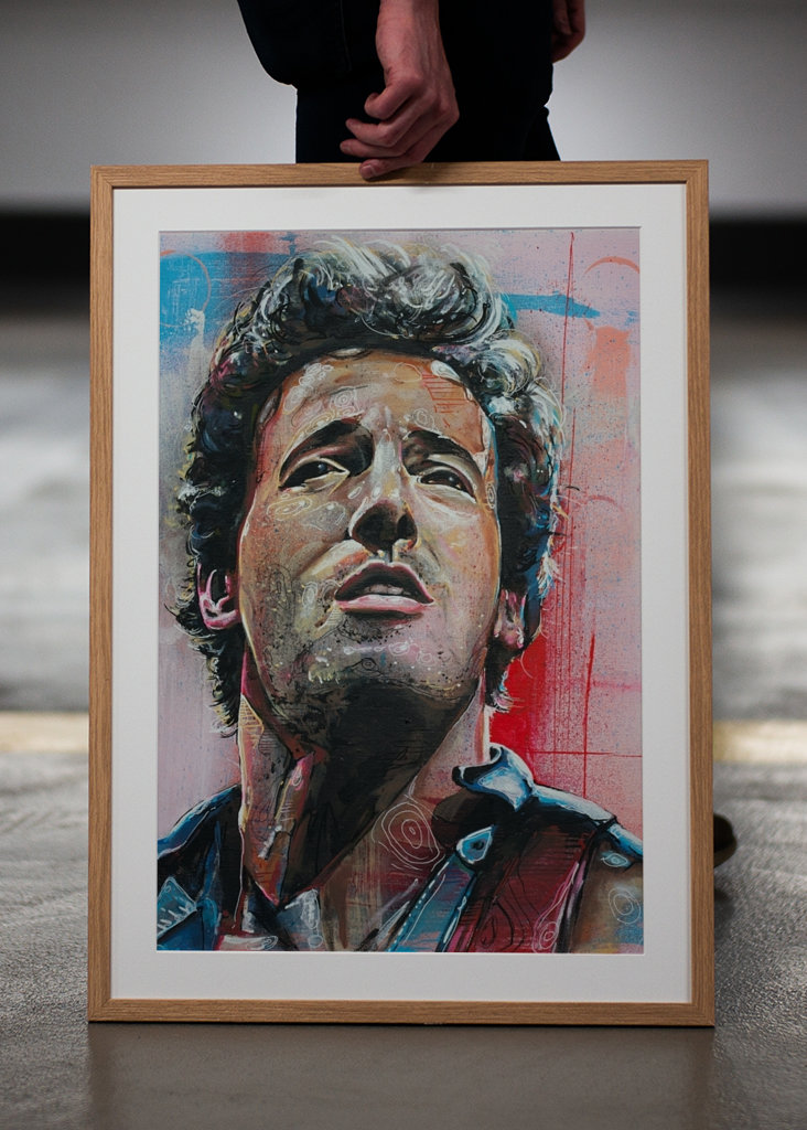 Pittura di Bruce Springsteen.