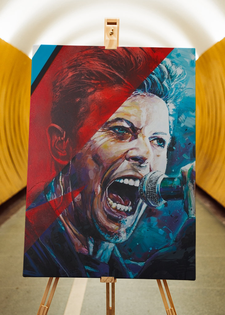 David Bowie painting.