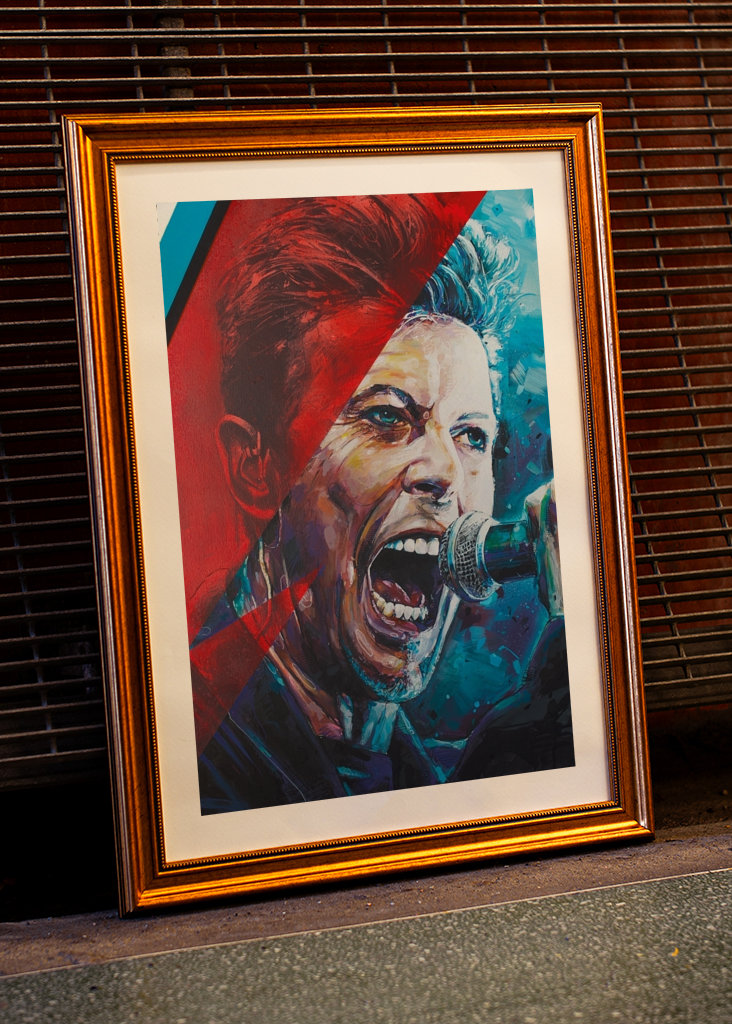David Bowie painting.