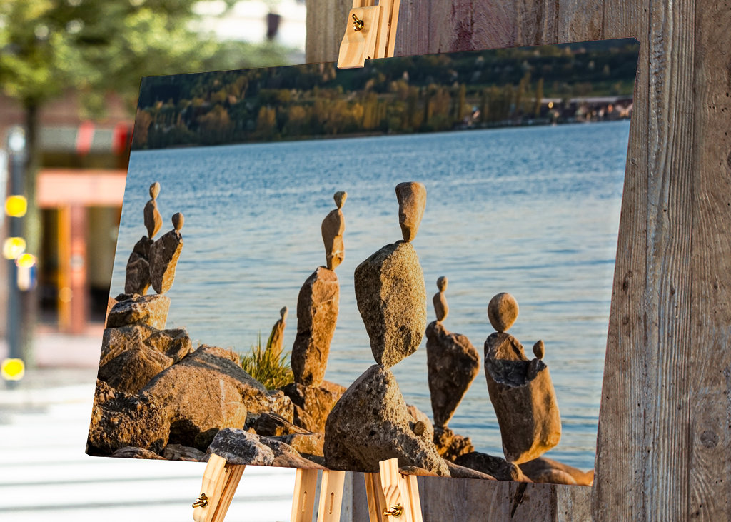 Cairns on Lake Constance