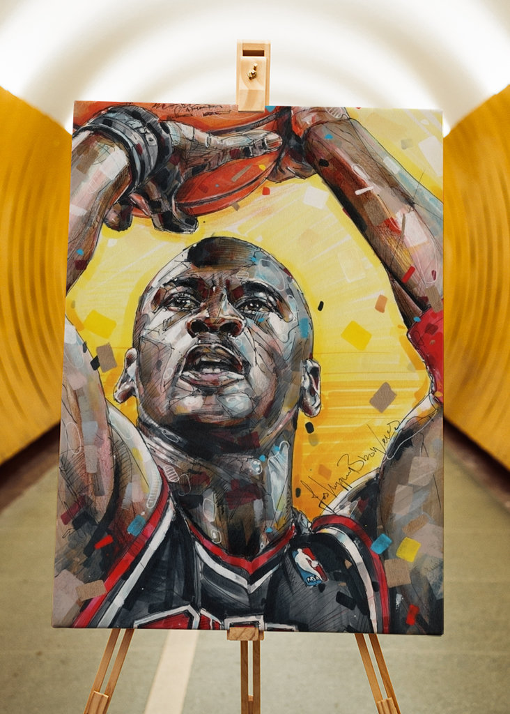 Michael Jordan painting.