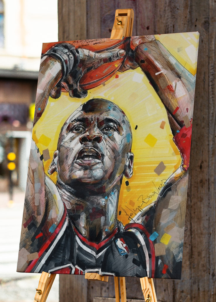 Michael Jordan painting.