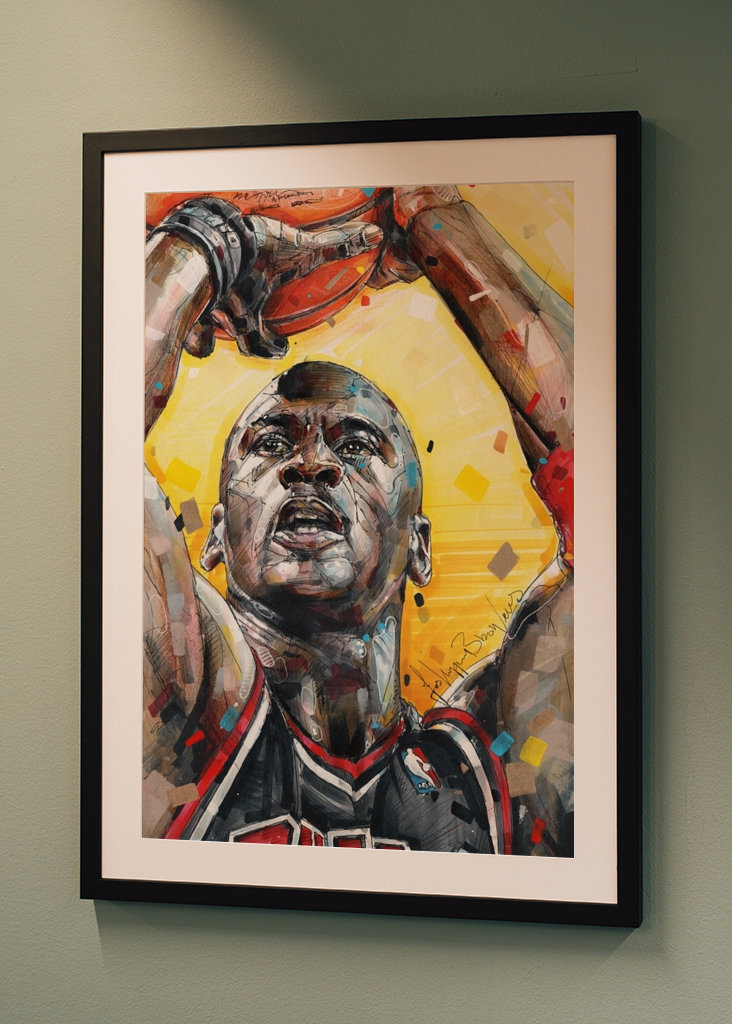 Michael Jordan painting.