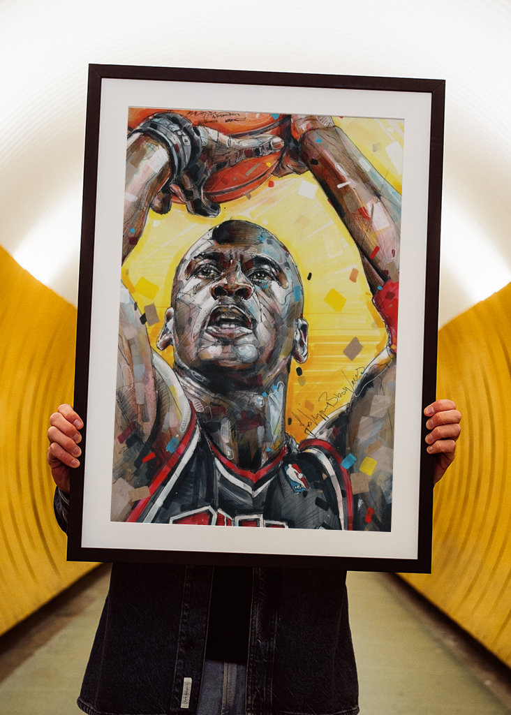 Michael Jordan painting.