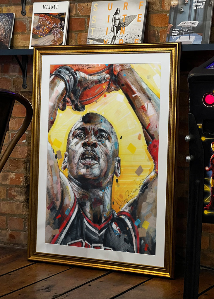 Michael Jordan painting.