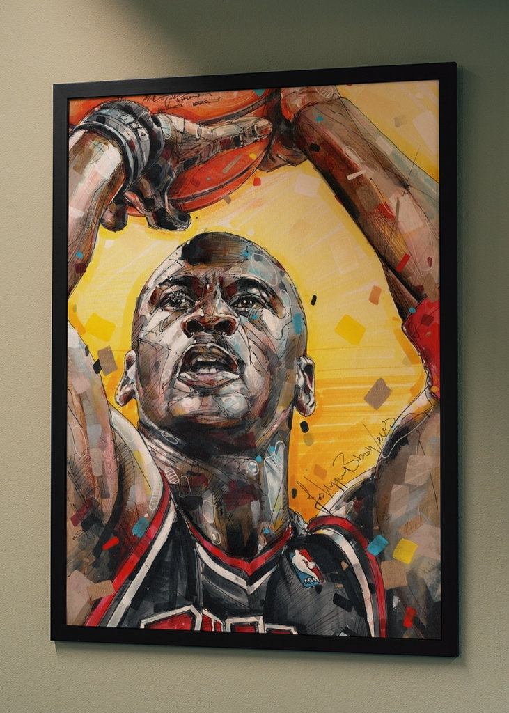 Michael Jordan painting.